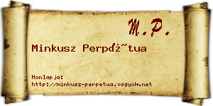 Minkusz Perpétua névjegykártya